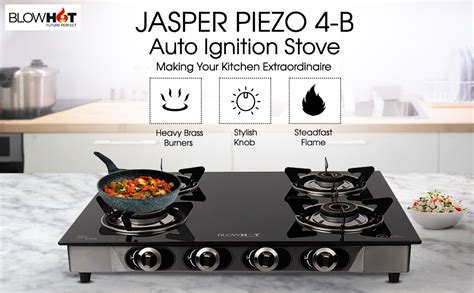 blowhot gas stove 4 burner auto ignition